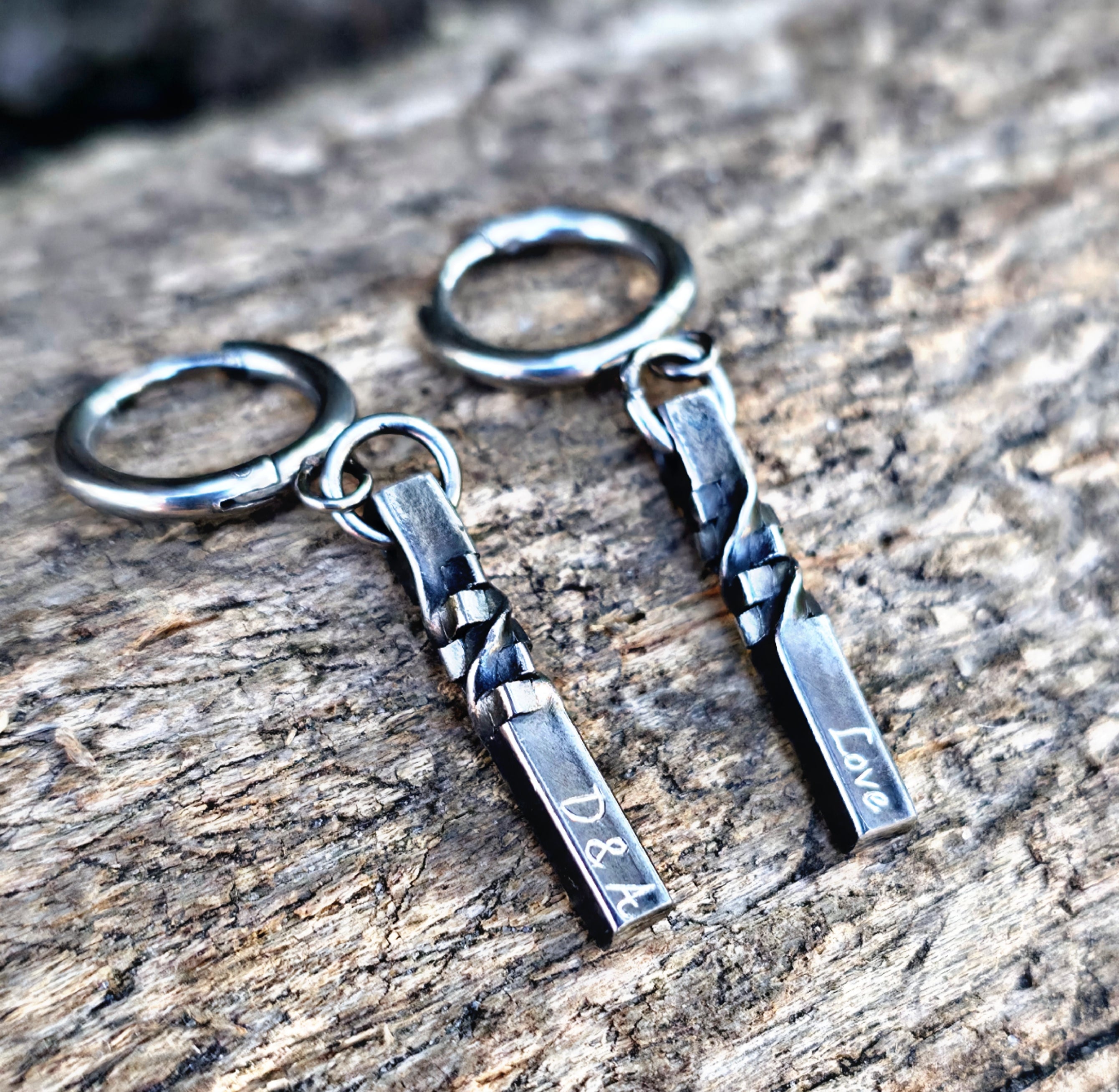 iron anniversary earrings 6th year