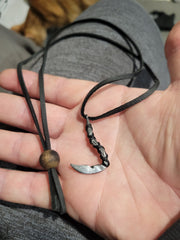 Iron Scythe Necklace | Santa Muerte Pendant | Hand Forged | DABforge