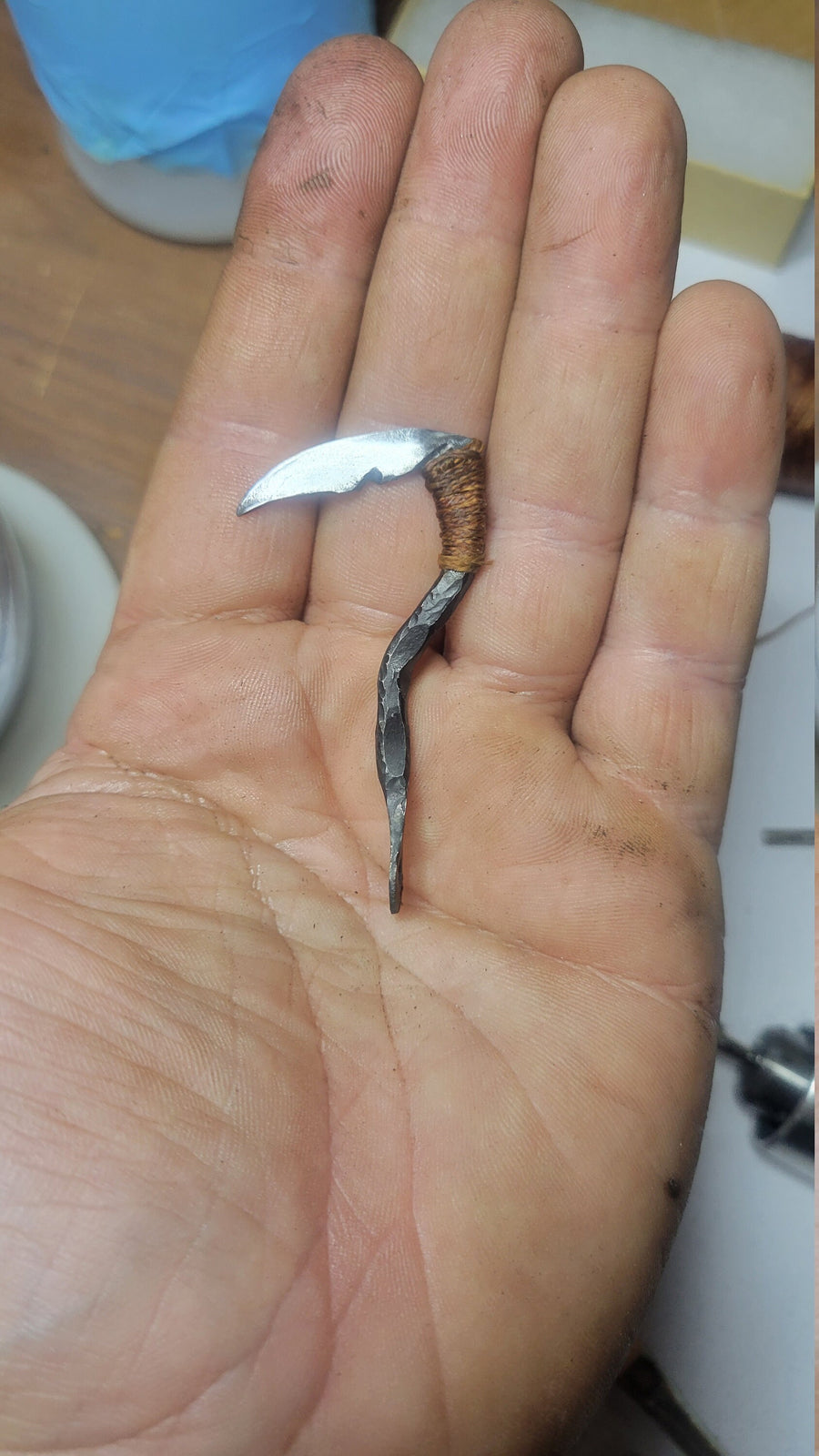 Iron Scythe Necklace | Santa Muerte Pendant | Hand Forged | DABforge