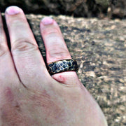 Bronze Anniversary Ring - Custom Engraved Wedding Band | DABforge