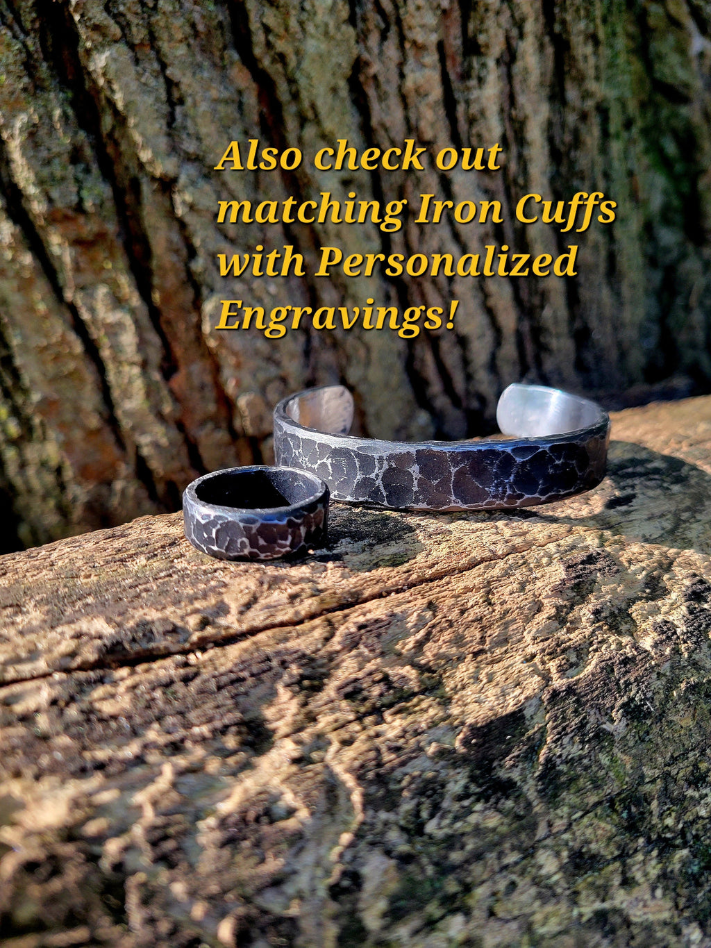 Hand Forged Iron Ring: 6th Anniversary Ring, Minimalist Blacksmith Wedding Band