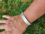 Aluminum Cuff Bracelet | 10th Anniversary Gift | Hand Forged | DABforge - DABforge