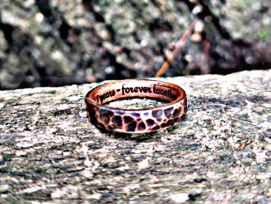 Handcrafted Copper Ring: 7th Anniversary