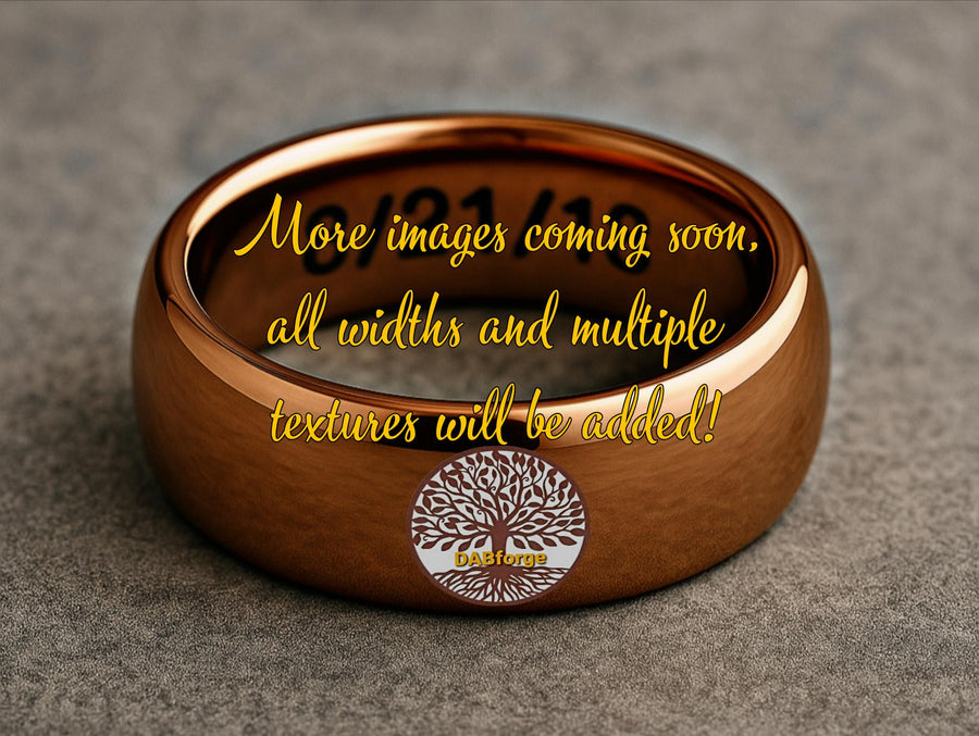 Copper Ring - 7th Anniversary Gift for Him/Her - Custom Engravings - Chunky Copper Ring - Minimalist - Unique Heirloom Quality