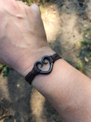 Iron Heart Bracelet - 6th Anniversary Gift