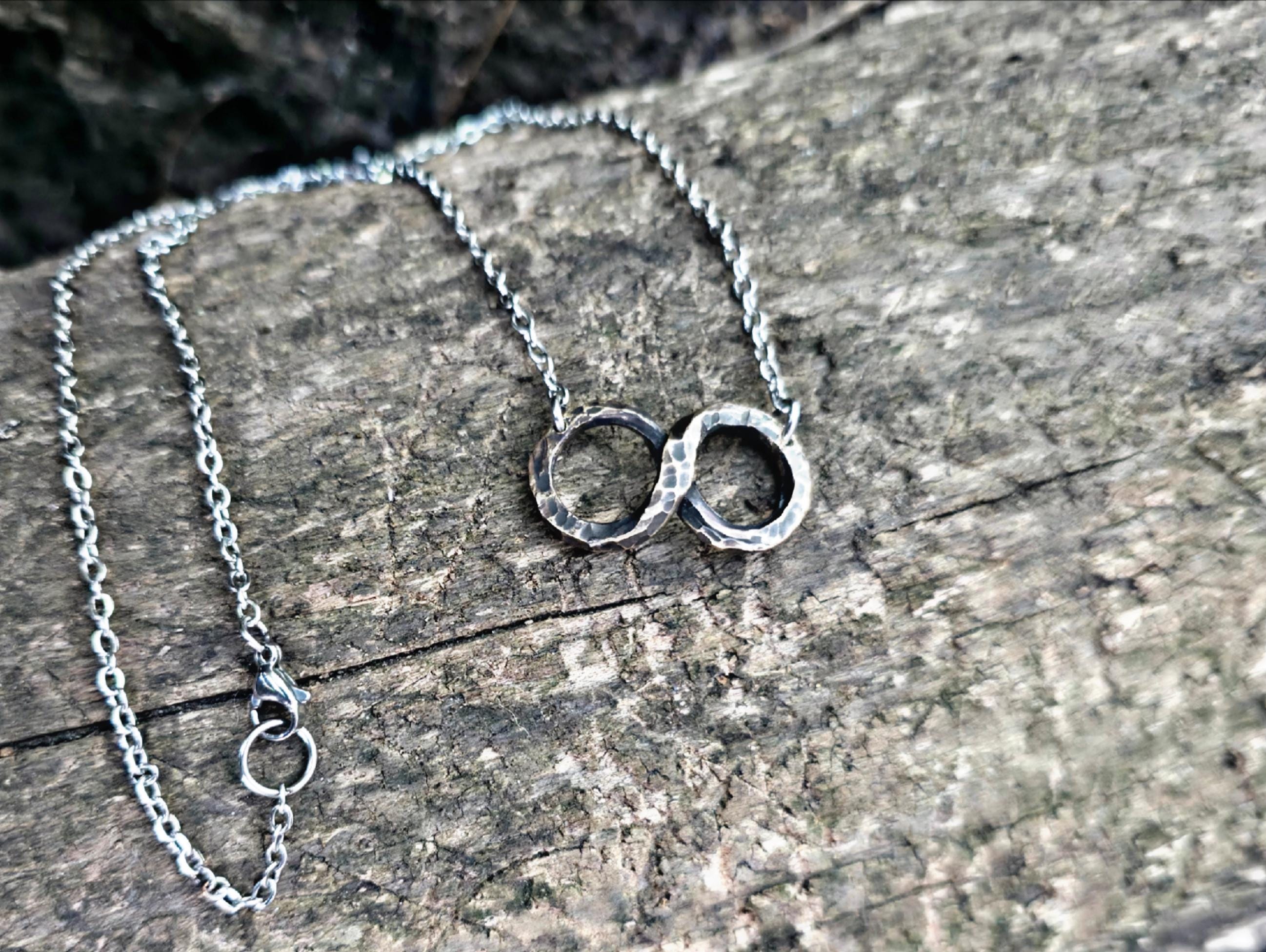 Bronze Infinity Pendant: 8th Anniversary Necklace