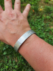 Aluminum Cuff Bracelet | 10th Anniversary Gift | Hand Forged | DABforge - DABforge