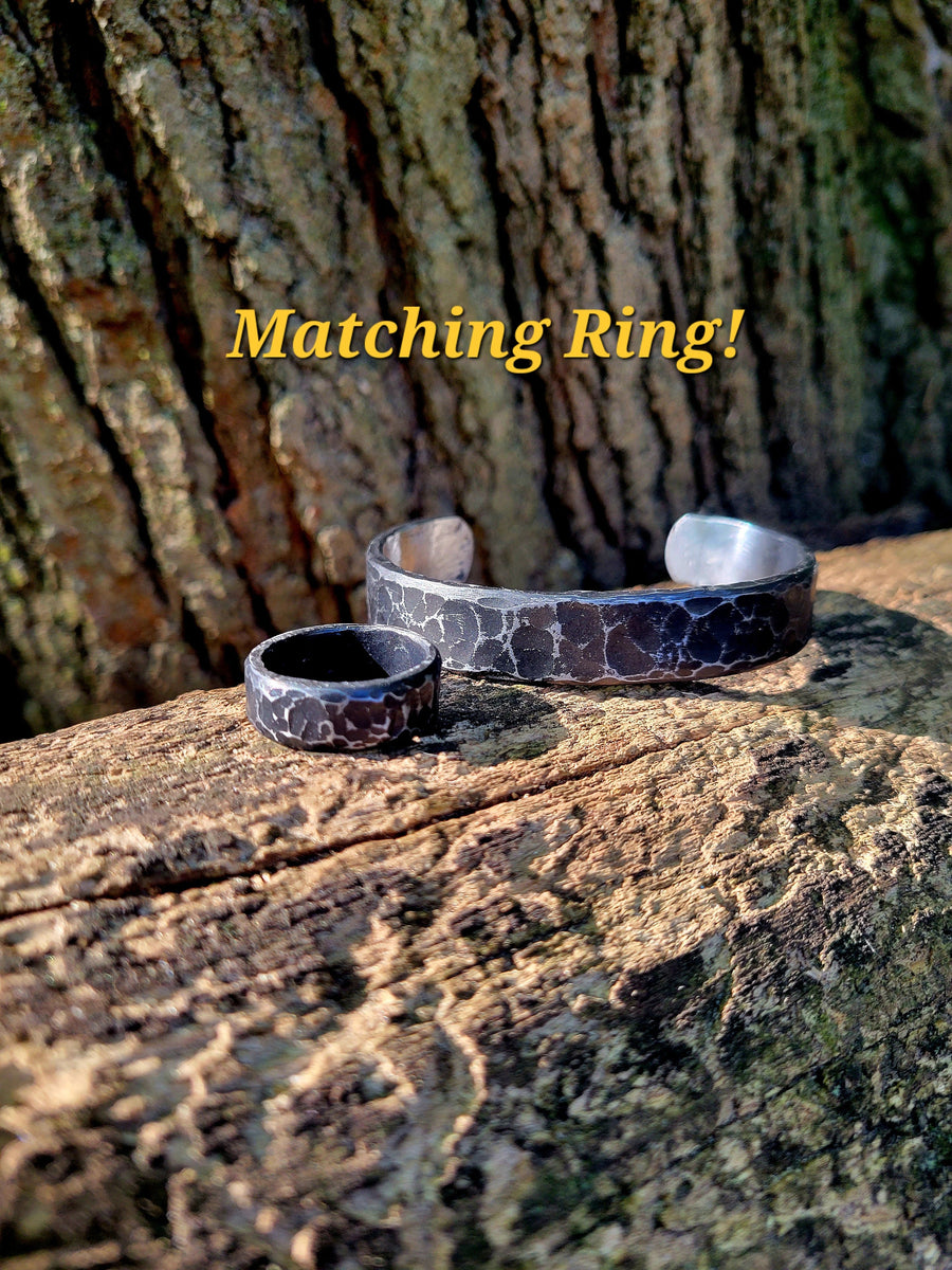 Hand Forged Iron Cuff Bracelet - 6th & 11th Anniversary Gift | DABforge