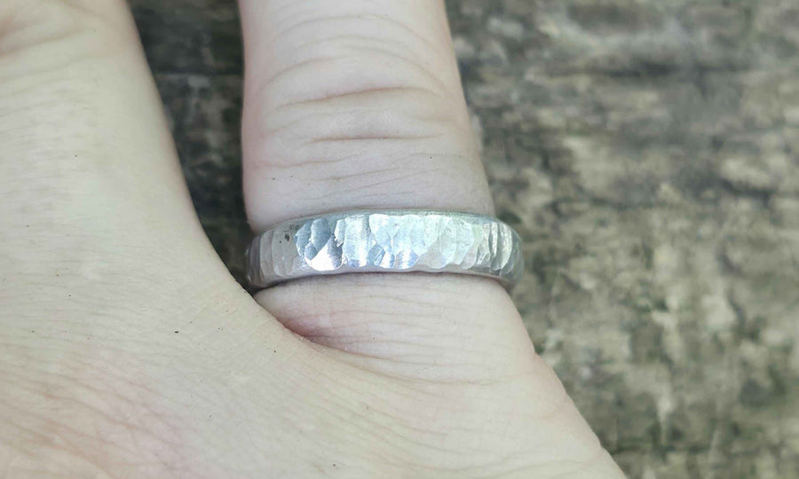 Aluminum Anniversary Ring - 10th Anniversary Gift | DABforge
