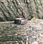 Rustic Bronze Ring: 8th Anniversary, Extra Large Rings, Custom Engraving