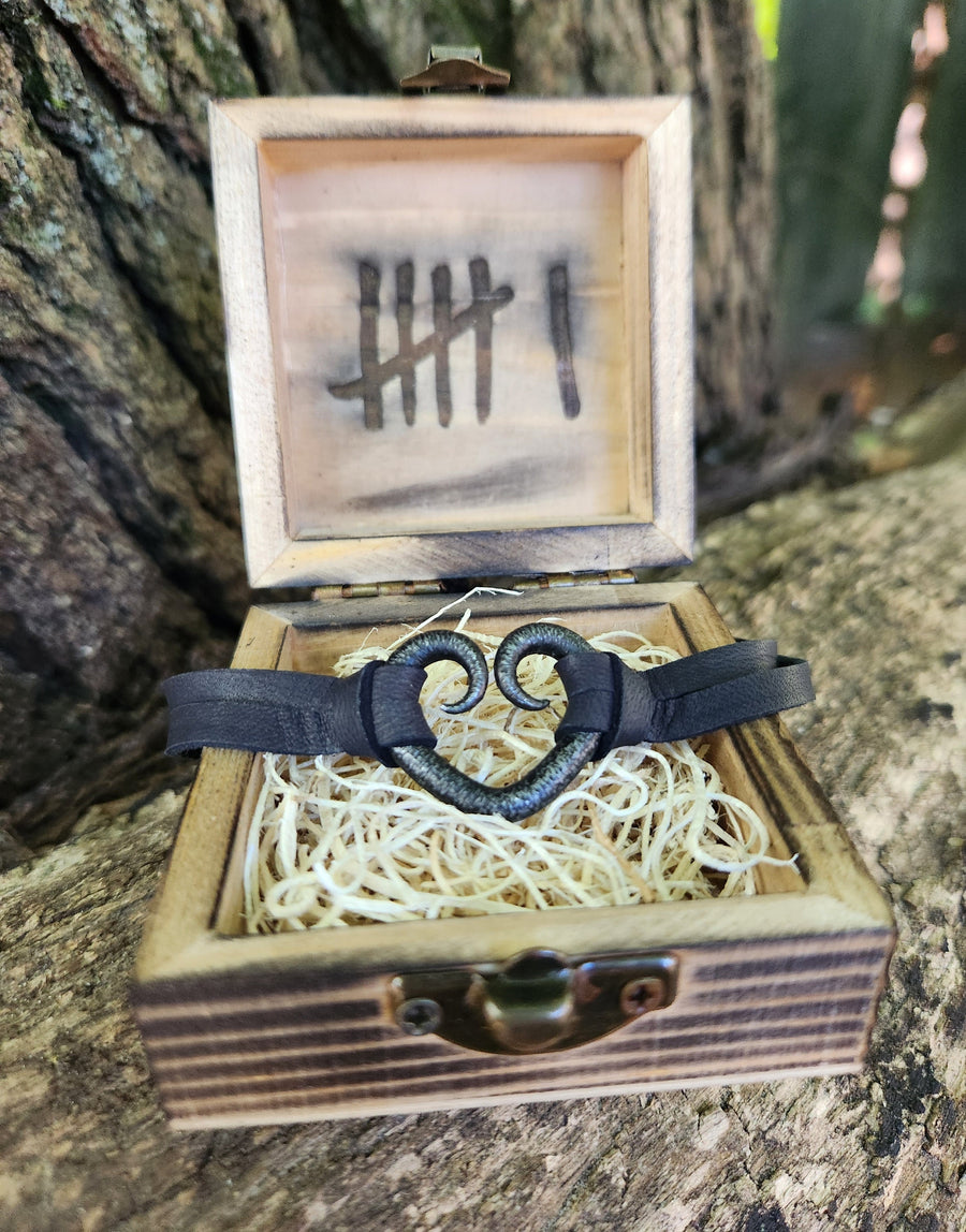Iron Heart Bracelet - 6th Anniversary Gift