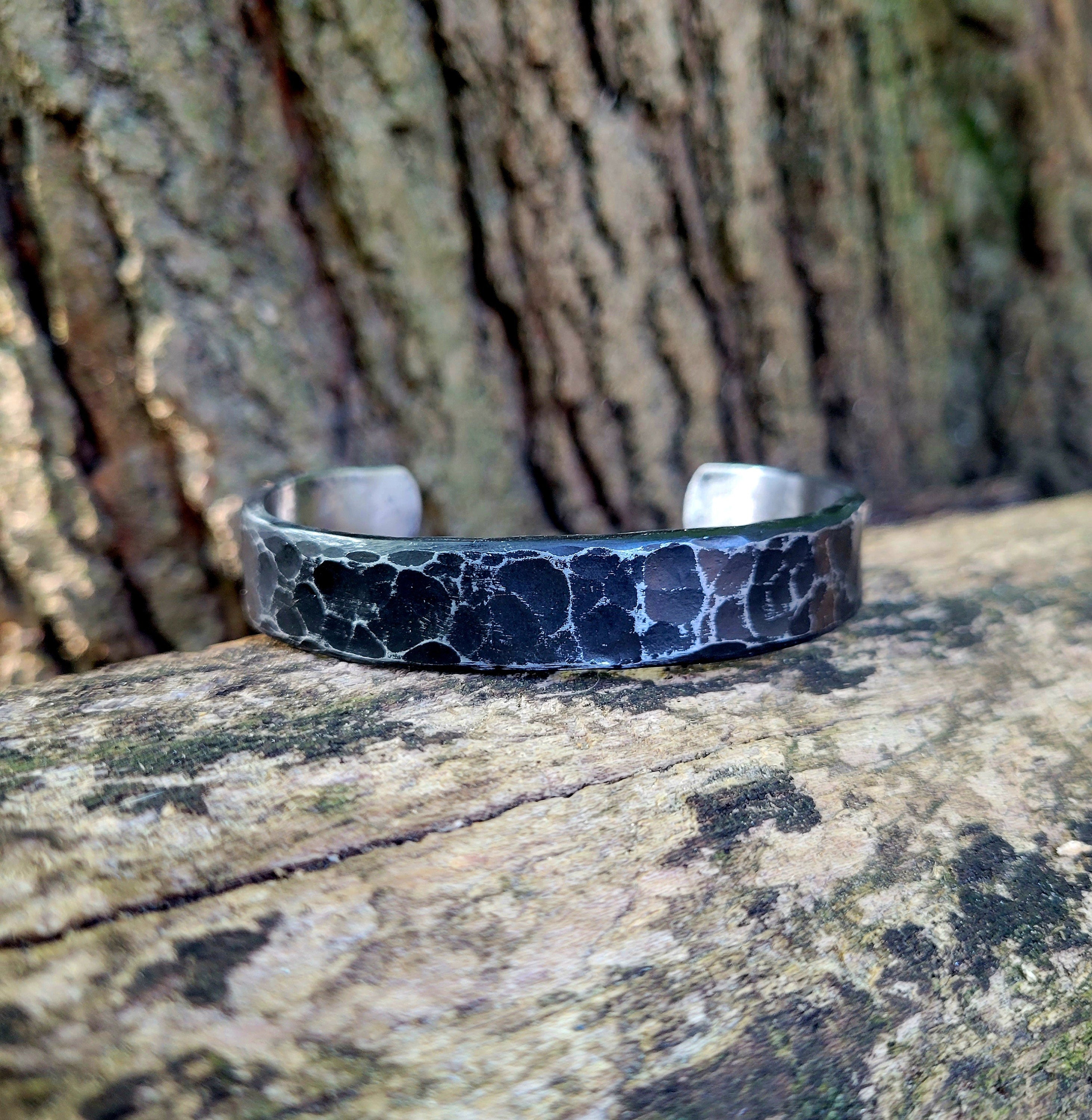 Hand Forged Iron Cuff Bracelet - 6th & 11th Anniversary Gift | DABforge
