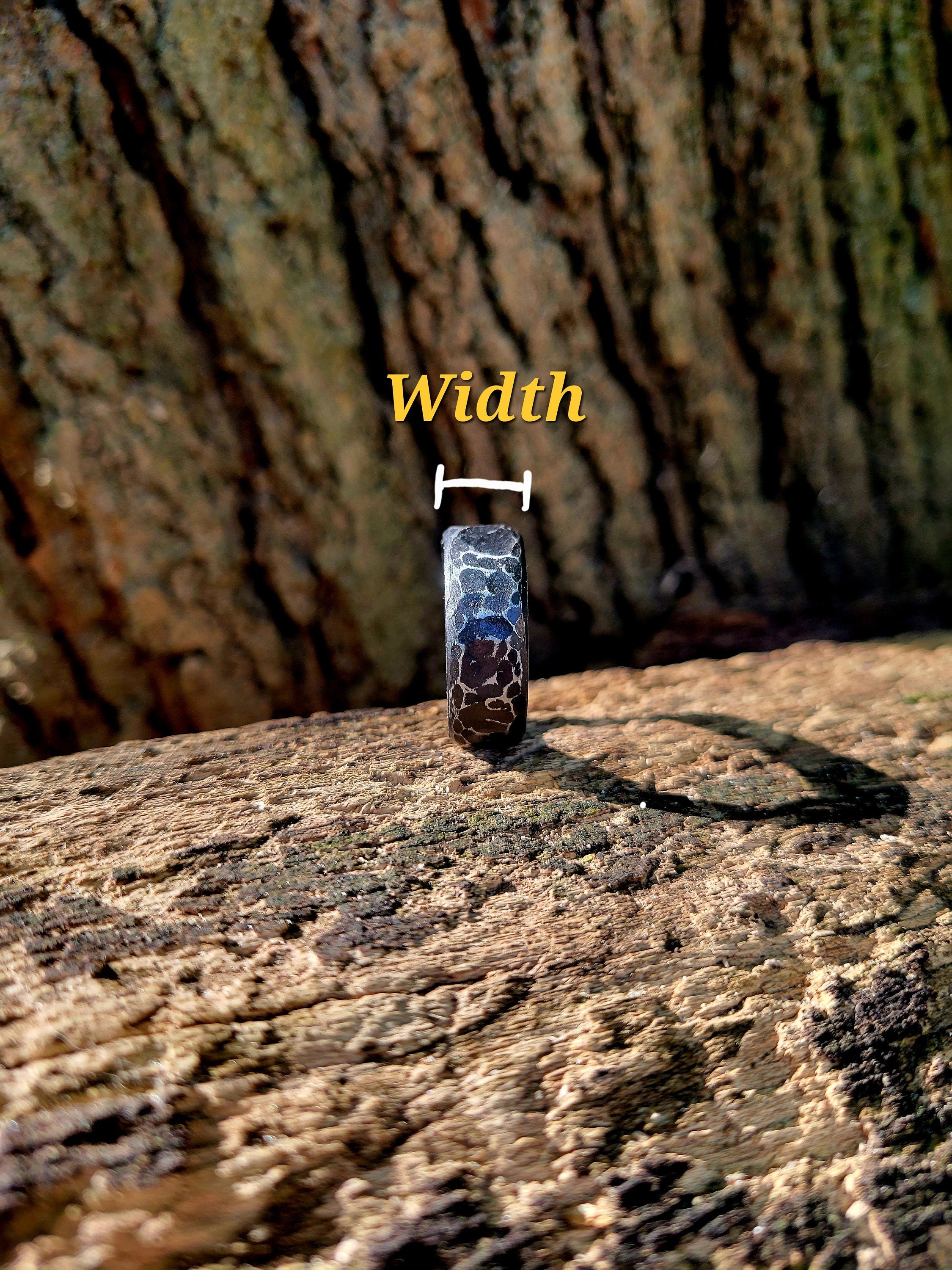 Hand Forged Iron Ring: 6th Anniversary Ring, Minimalist Blacksmith Wedding Band