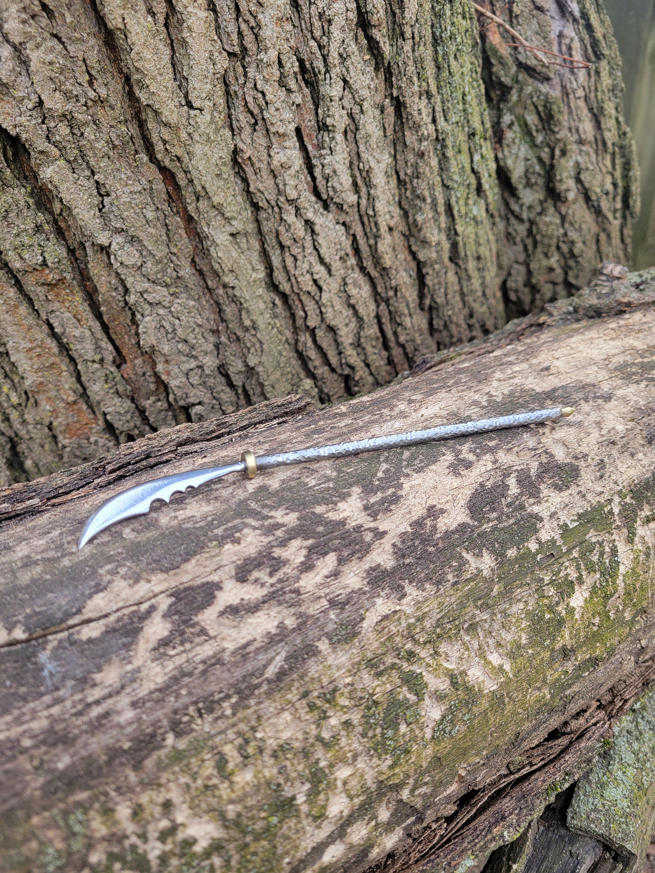 Hand Forged Glaive Wax Carver: Blacksmith Miniature Tool