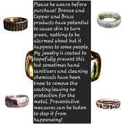 Bronze Anniversary Ring - Custom Engraved Wedding Band | DABforge