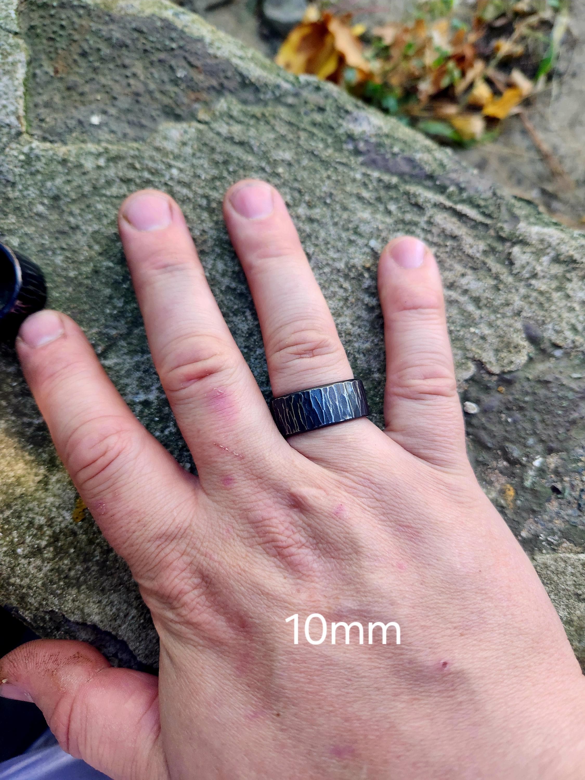 Hand Forged Iron Viking Ring, Pagan Wedding Band, Norse Style, Mystical Protection, 6th Anniversary Gift, Minimalist Ring