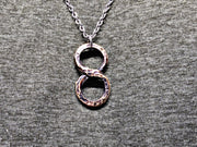 8th Anniversary Bronze Necklace - Hand Forged Number 8 Pendant | DABforge - DABforge