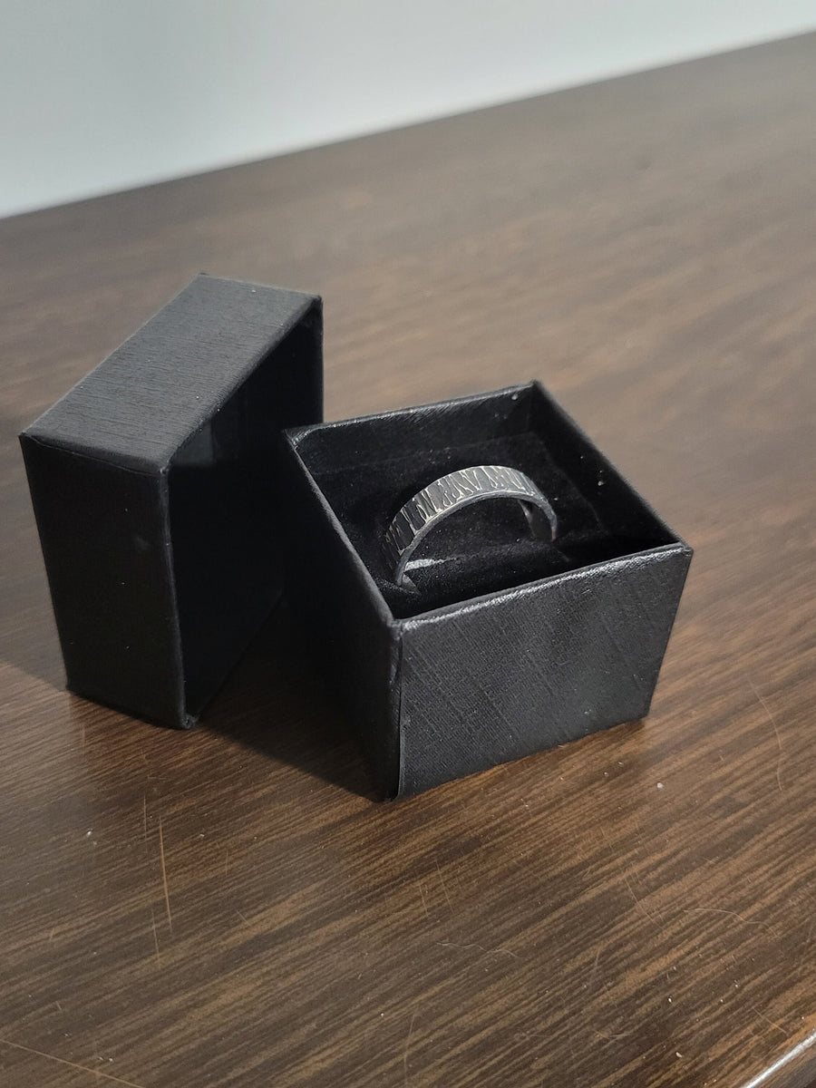 Hand Forged Sterling Silver Band Ring - Minimalist 5mm Wide Wedding Band | DABforge - DABforge