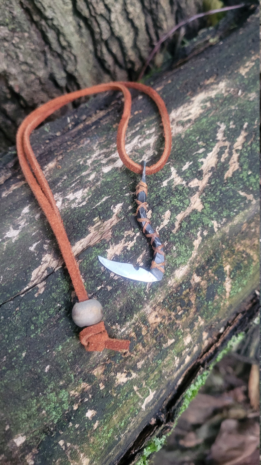 Iron Scythe Necklace | Santa Muerte Pendant | Hand Forged | DABforge