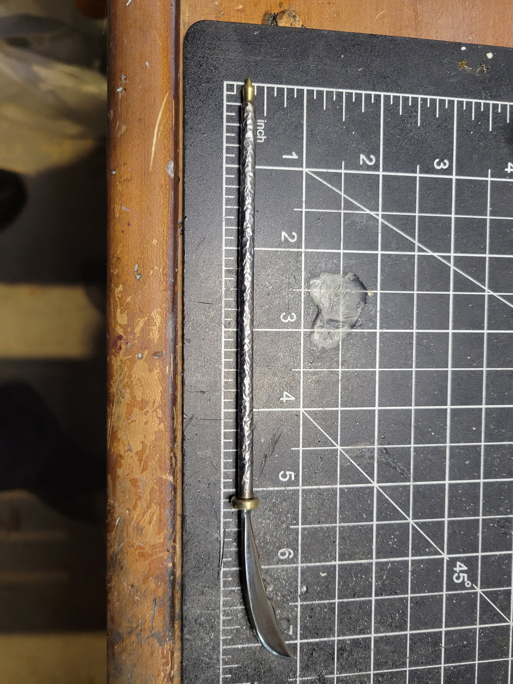 Hand Forged Glaive Wax Carver: Blacksmith Miniature Tool
