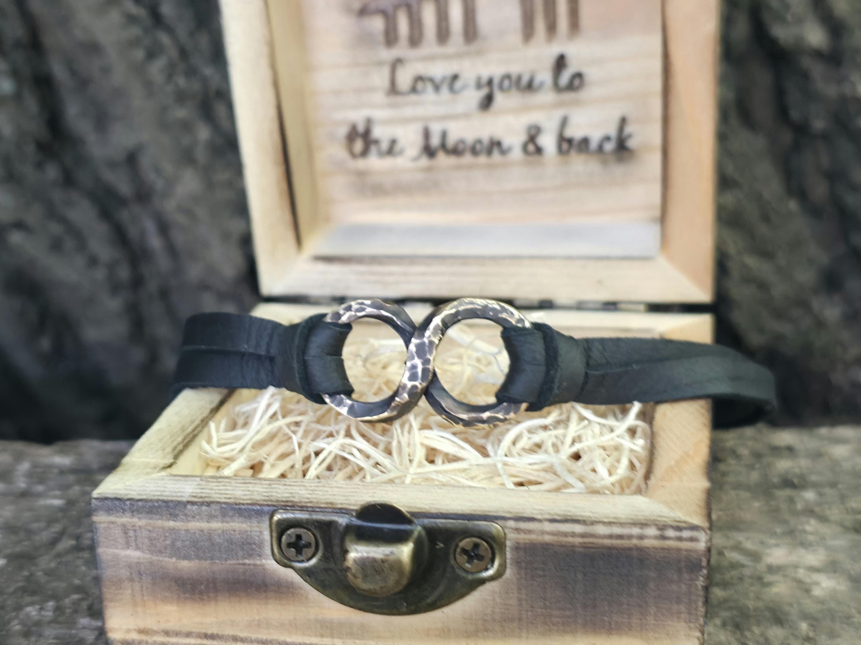 Bronze Infinity Bracelet: 8th Anniversary Gift, Bronze Anniversary.