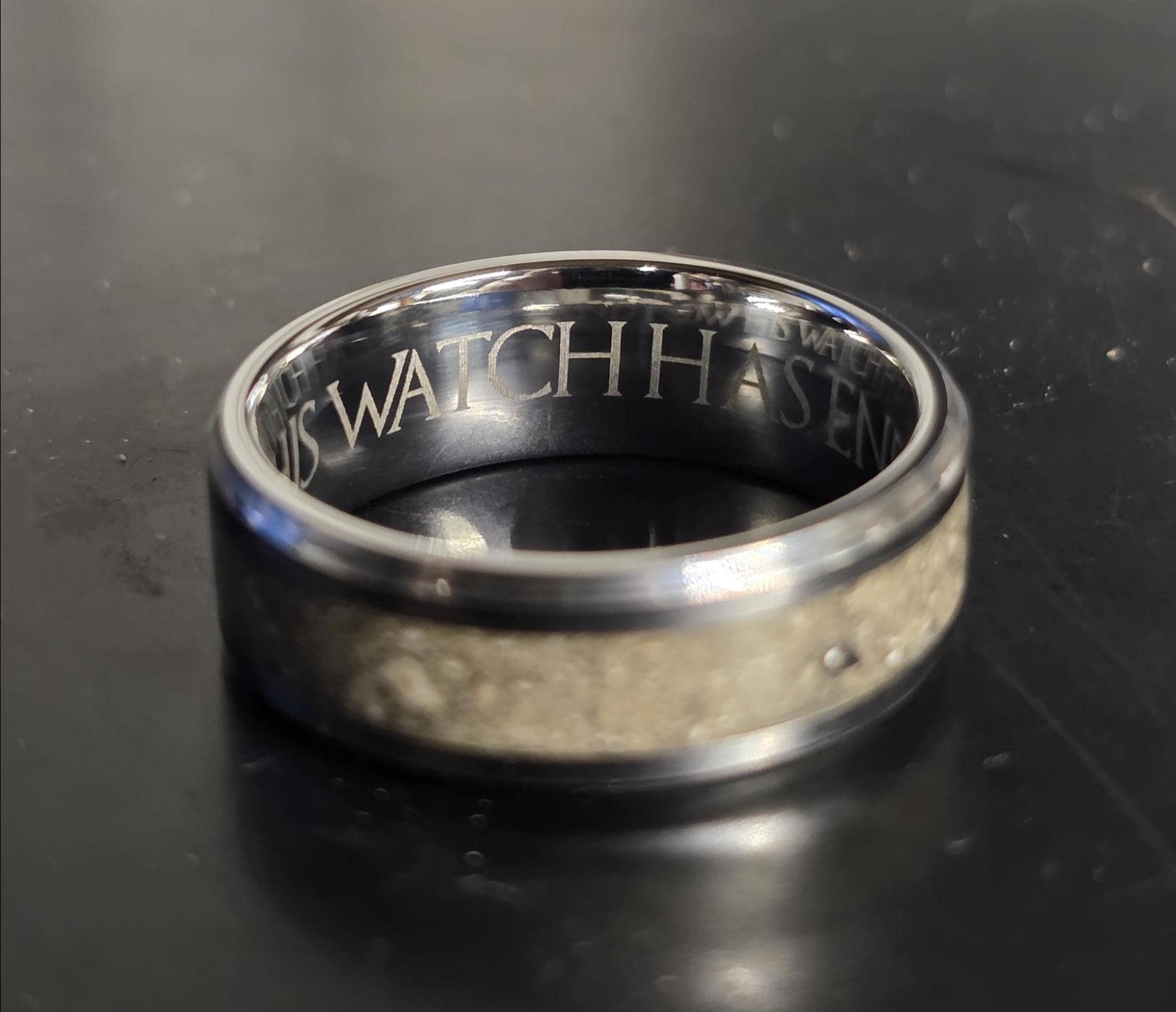 Pet Ash Ring: Tungsten Carbide Cremation Memorial Jewelry, Custom Engraving