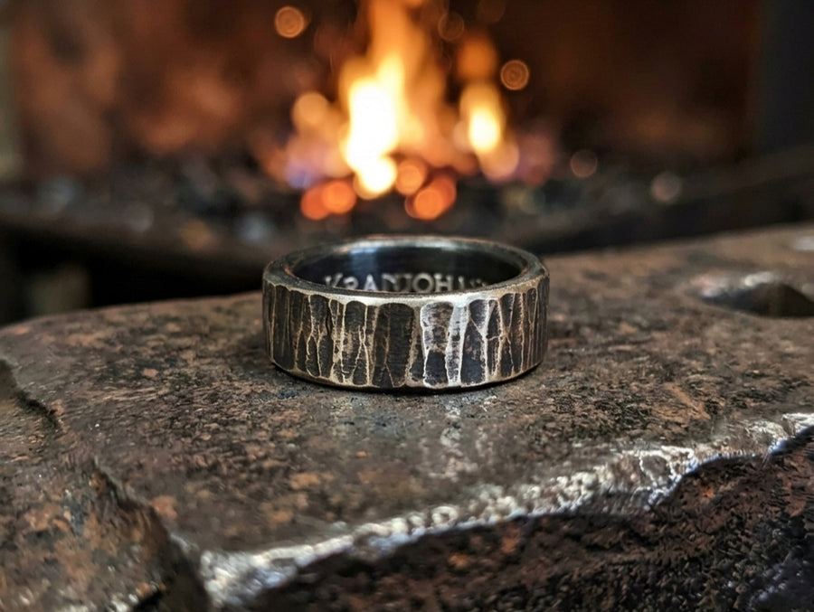Rustic Bronze Ring - 8th Anniversary Gift | DABforge