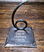 Handmade Iron Anniversary Plaque: Personalized Infinity Heart, 6th Anniversary