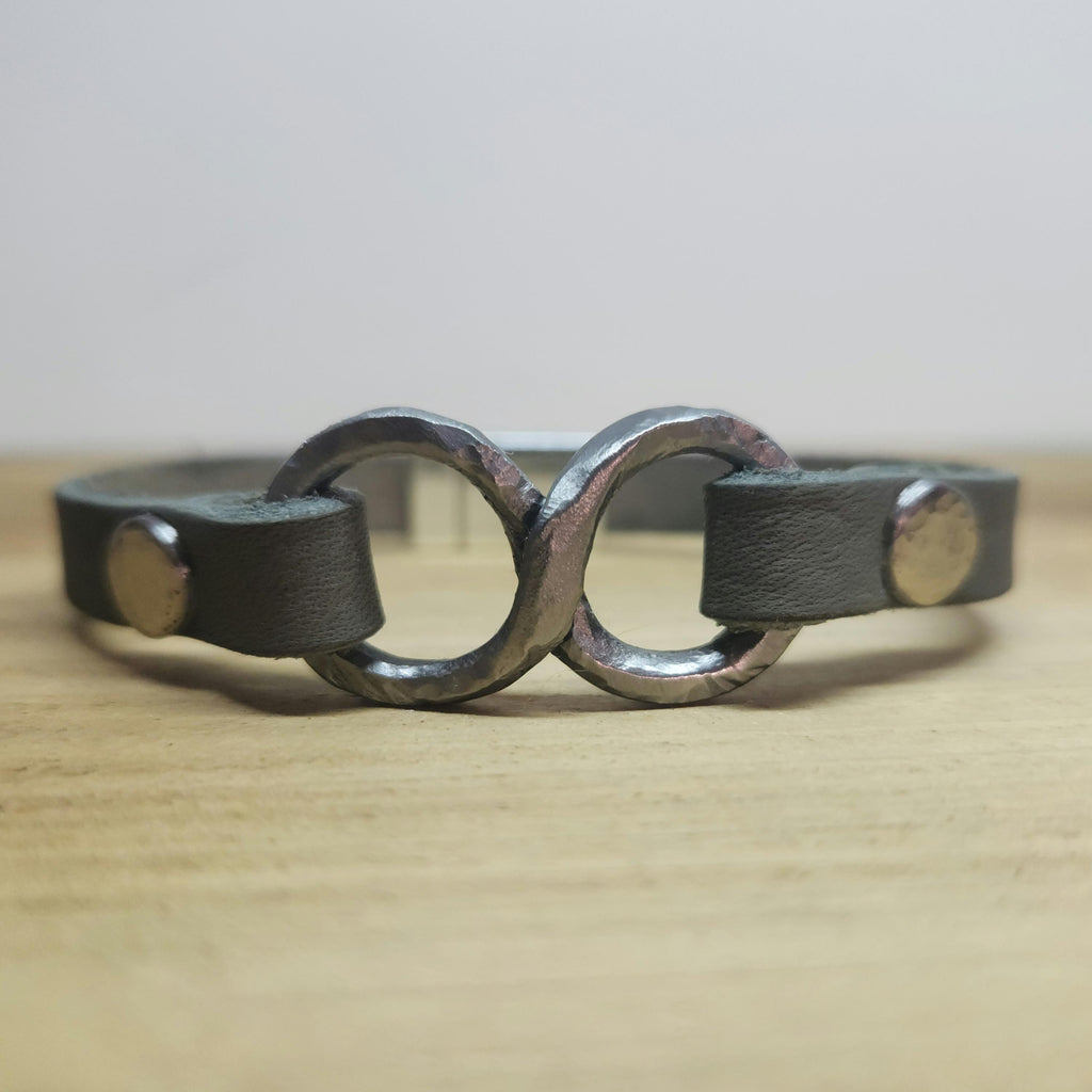 Forged Iron Infinity Bracelet