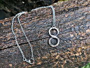 8th Anniversary Bronze Necklace - Hand Forged Number 8 Pendant | DABforge - DABforge