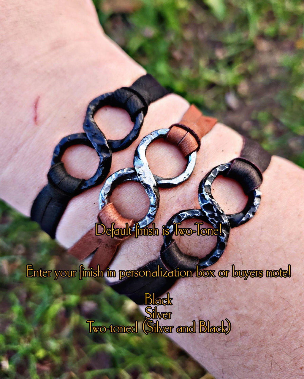 Iron Infinity Bracelet - 6th Anniversary Gift for Him/Her - Personalized Blacksmith Made