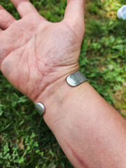 Aluminum Cuff Bracelet | 10th Anniversary Gift | Hand Forged | DABforge - DABforge