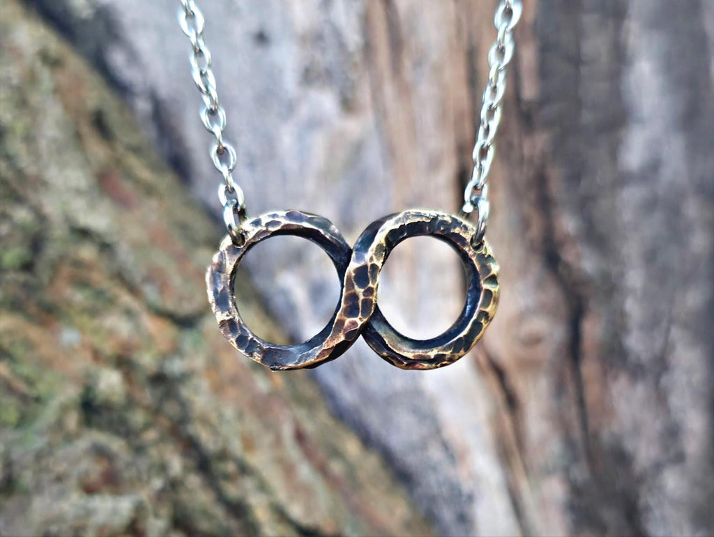 Bronze Infinity Pendant: 8th Anniversary Necklace