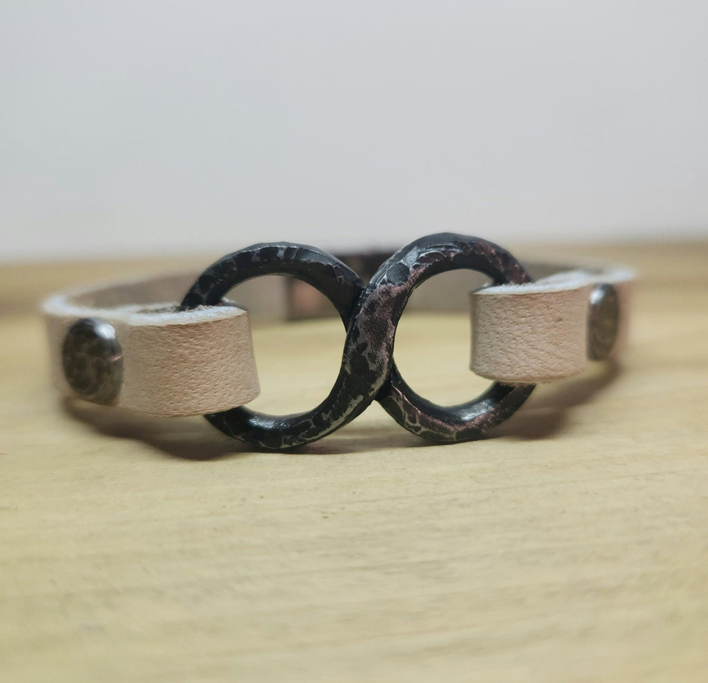 Forged Iron Infinity Bracelet