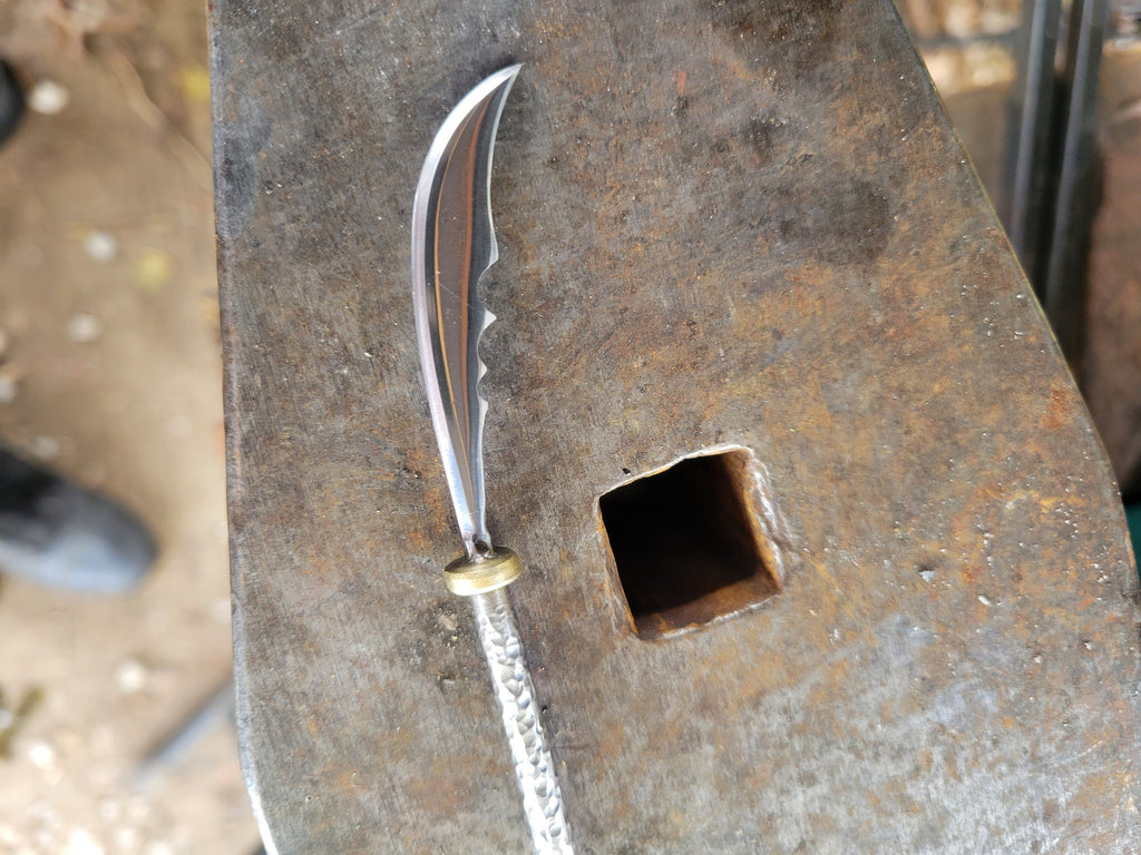 Hand Forged Glaive Wax Carver: Blacksmith Miniature Tool
