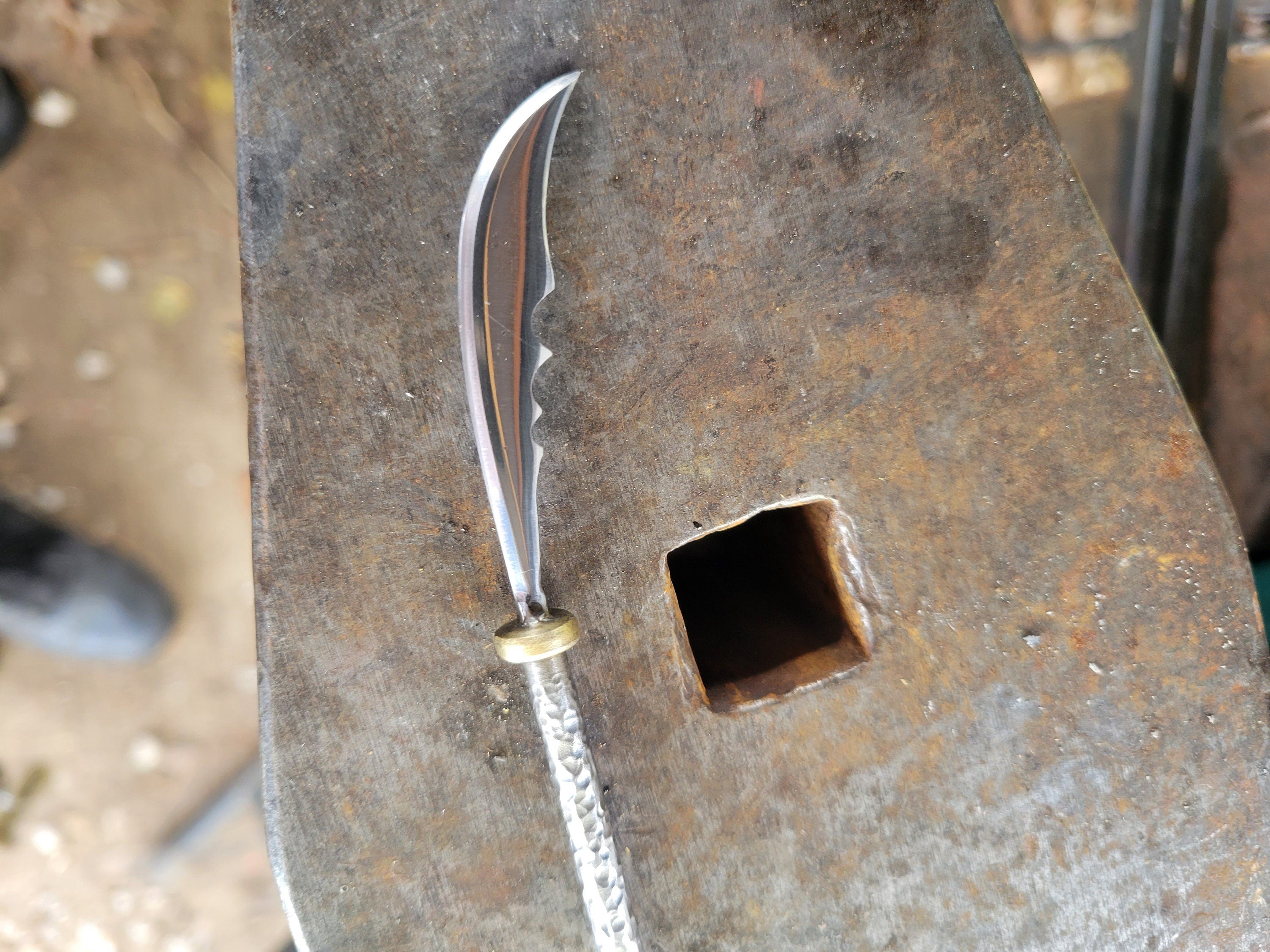 Hand Forged Glaive Wax Carver: Blacksmith Miniature Tool