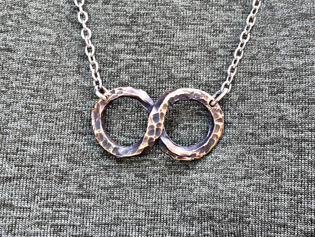 Bronze Infinity Pendant: 8th Anniversary Necklace