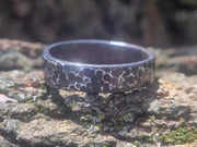 Hand Forged Sterling Silver Band Ring - Minimalist 5mm Wide Wedding Band | DABforge - DABforge