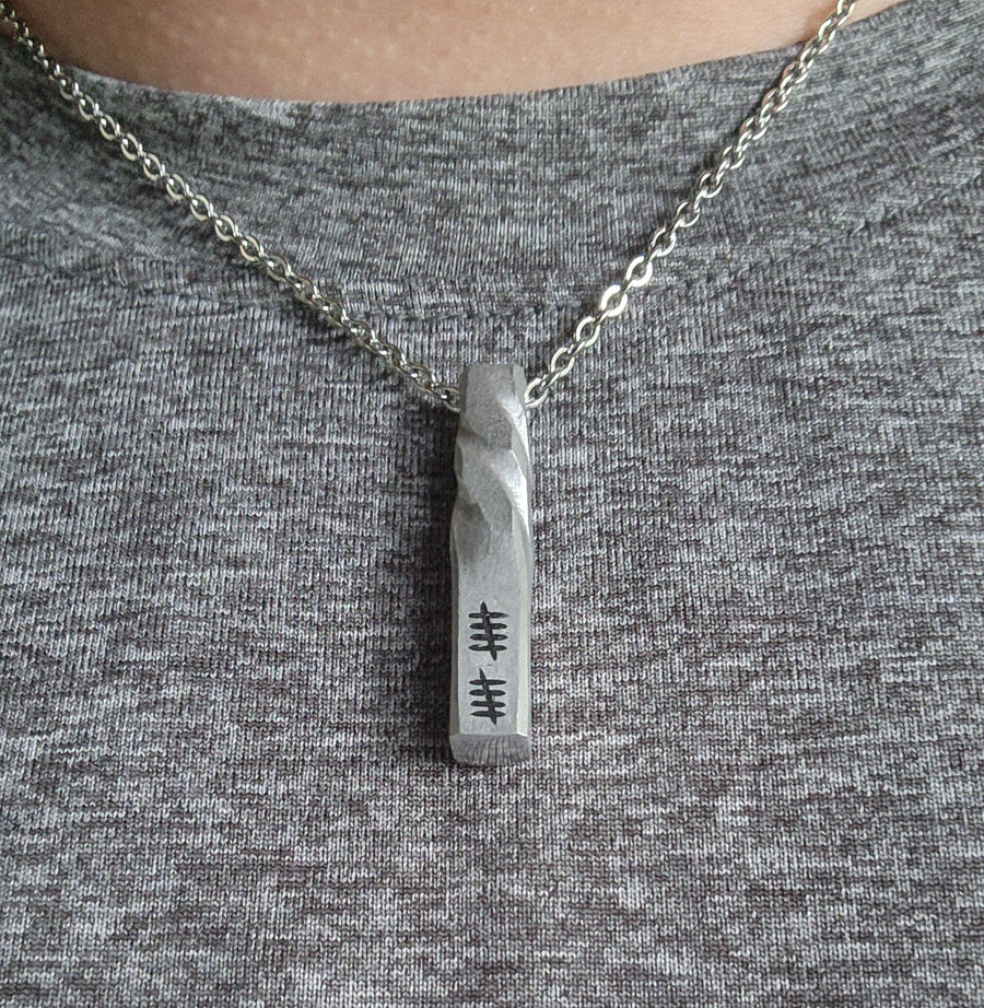Aluminum Twist Necklace - 10th Anniversary Gift | DABforge - DABforge