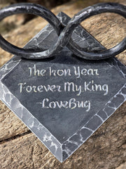 Handmade Iron Anniversary Plaque: Personalized Infinity Heart, 6th Anniversary