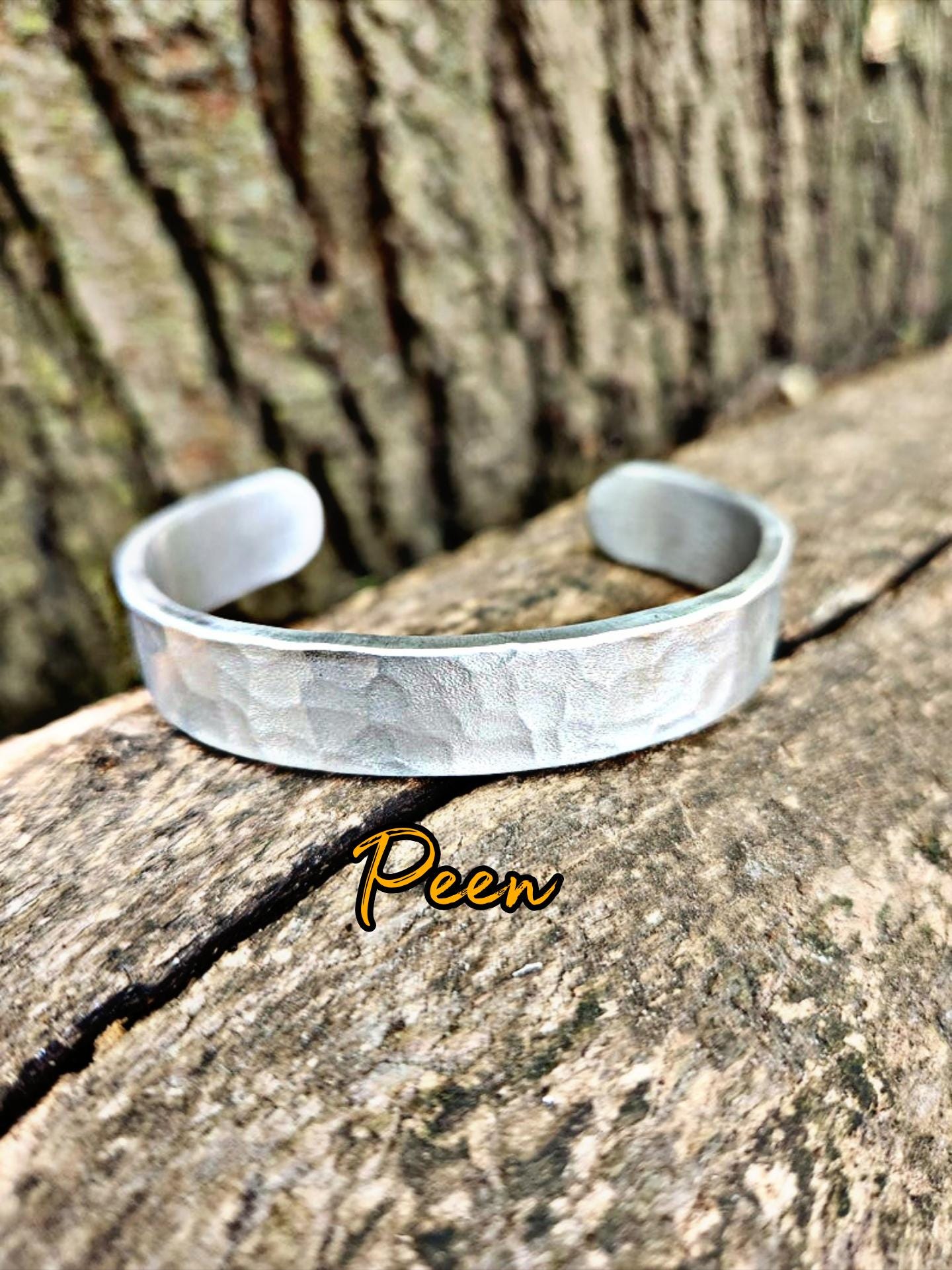 Aluminum Cuff Bracelet | 10th Anniversary Gift | Hand Forged | DABforge