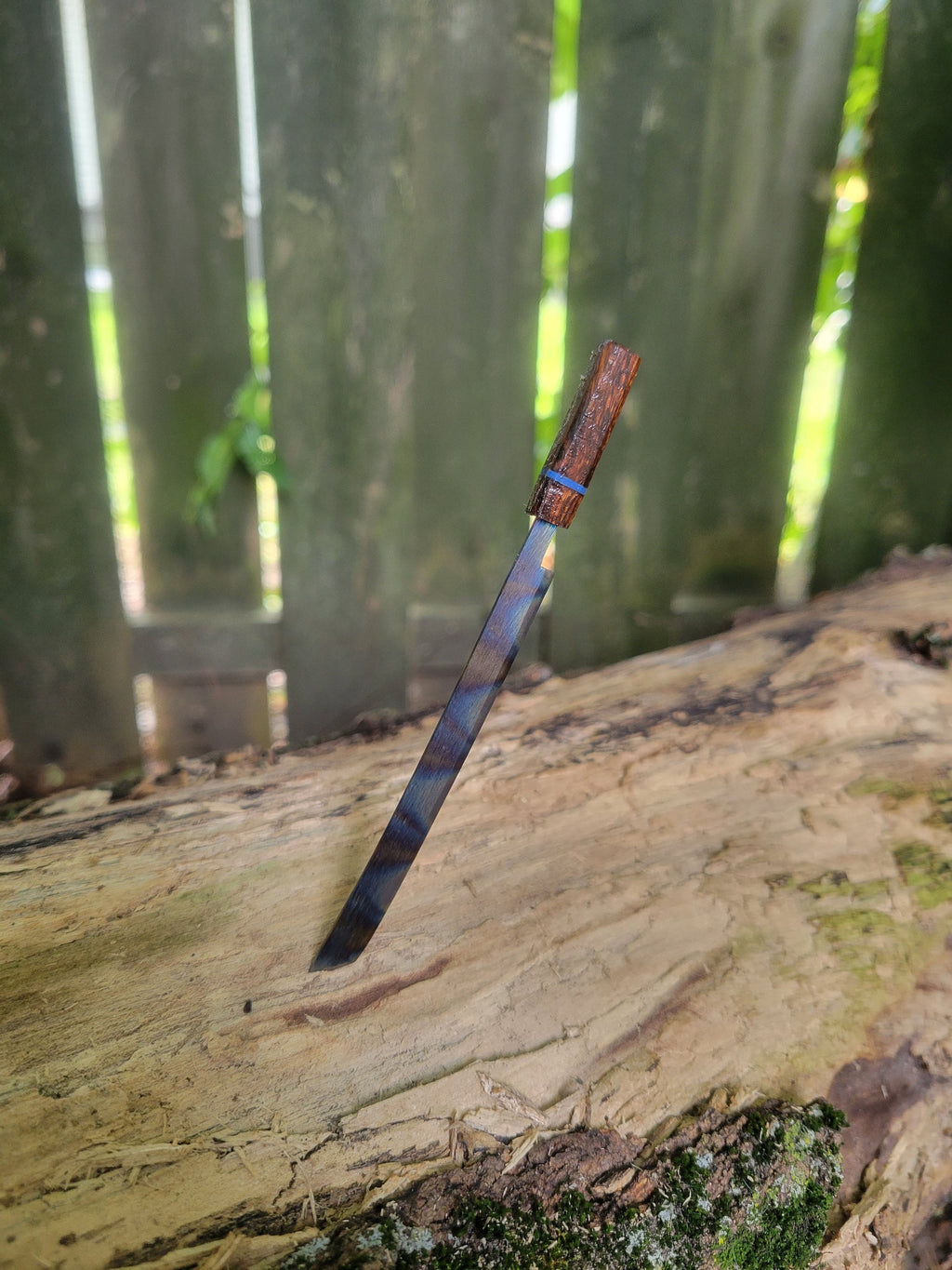 Titanium Katana Letter Opener: Anodized Wax Carving Tool