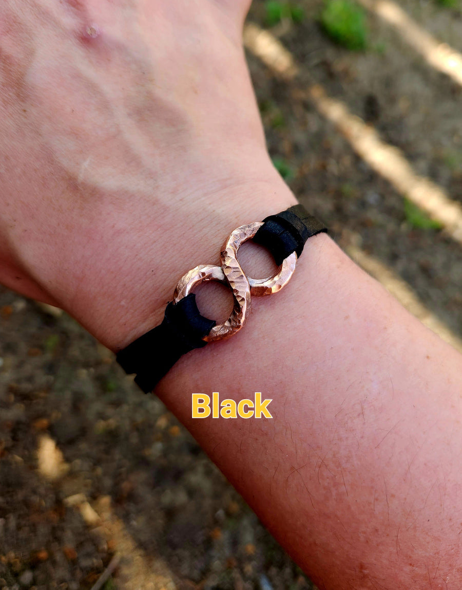 7th Anniversary Copper Infinity Bracelet - Handmade with Personalized Wooden Box | DABforge - DABforge