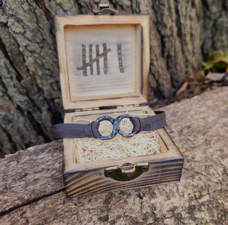 Iron Infinity Bracelet - 6th Anniversary Gift for Him/Her