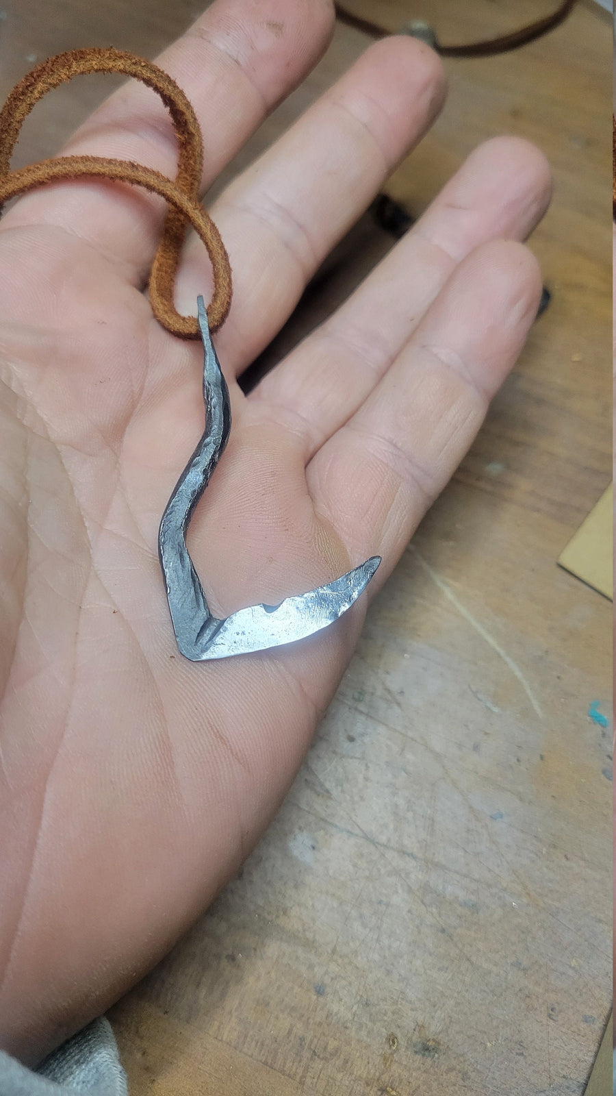 Iron Scythe Necklace | Santa Muerte Pendant | Hand Forged | DABforge