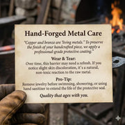 Hammered Copper Ring: 7th Anniversary Gift, Custom Engraved Minimalist Band | DABforge