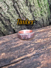 Hammered Copper Ring: 7th Anniversary Gift, Custom Engraved Minimalist Band | DABforge