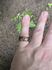 Hammered Copper Ring: 7th Anniversary Gift, Custom Engraved Minimalist Band | DABforge