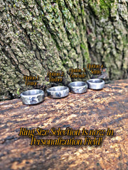 Hammered Titanium Ring, Multiple Textures for Him and Her.