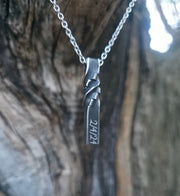 Iron Cubic Twist Pendant - 6th Anniversary Gift | DABforge - DABforge